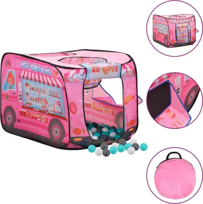 Produktbild von Kinder-Spielzelt mit 250 Bällen Rosa 70x112x70 cm