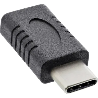 Produktbild von InLine USB 3.2 Gen.2 Adapter, USB-C Stecker an C Buchse, Schwarz