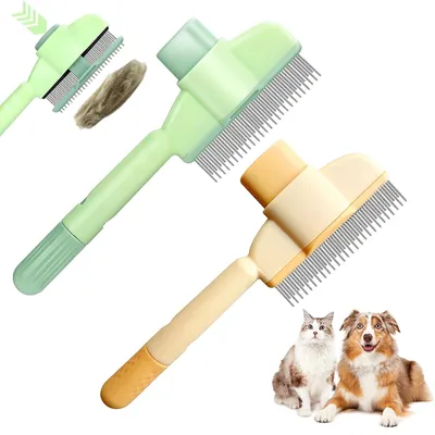 Productafbeelding van Kattenborstel - set van 2 - voor langharige en korthaarkatten - verwijdert losse haren