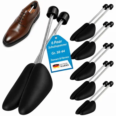 Produktbild von Schuhspanner 6er Set Schuhstecker Herrenschuhe Damenschuhe Gr. 38-44 Schwarz
