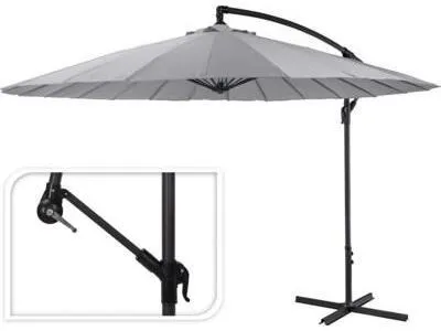 Produktbild von Pure Garden & Living Sonnenschirm Shanghai Rund Ø 300 cm Grau Kippbar