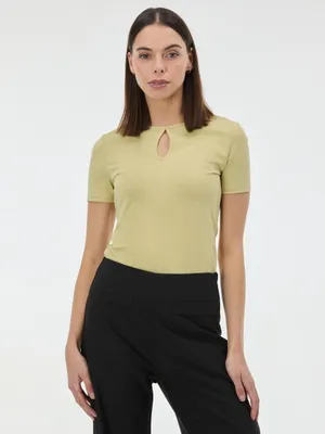 Produktbild von Orsay Gelbes Damen-T-Shirt mit kurzen Ärmeln S