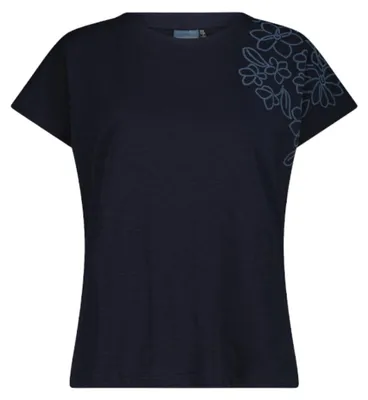Immagine prodotto di Camicia da donna CMP in cotone elasticizzato con stampa floreale, nera, taglia 36