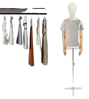 Zdjęcie produktu dla Manekin damski, regulowana wysokość 65-120 cm, wysokość manekina 92 cm, obwód w talii 64 cm, szerokość ramion 39 cm, waga netto 7,6 kg