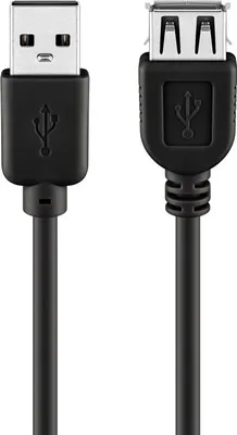 Immagine prodotto di goobay Cavo di prolunga USB 2.0 Hi-Speed nero 3 m