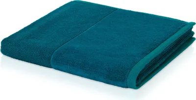 A folded teal towel is shown on a white background.