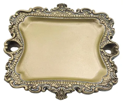 Schmucktablett aus Harz, Gold, 12,5×11,3 cm, Ring-Organizer