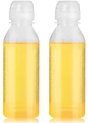 Productafbeelding van Olie- en azijnflesjes - Met schaal en doseerfunctie - Geschikt voor keuken en barbecue - 2 stuks van 500 ml