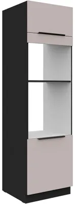 Produktbild von Küchenhochschrank 60 SILVIA 48 schwarz / kaschmir