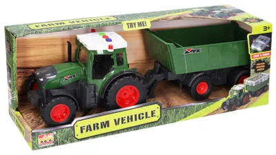 Produktbild von Wiky Vehicles Traktor mit Anhänger 42 cm Licht und Sound Schwungradantrieb