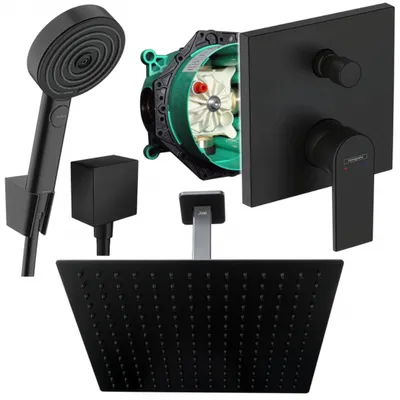 Hansgrohe Duschsystem Unterputz Schwarz