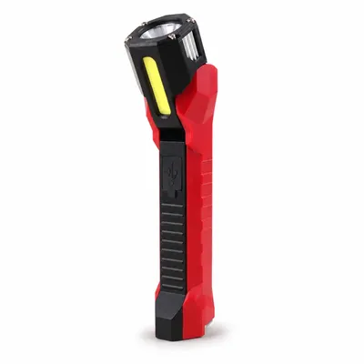 Produktbild von LED Arbeitsleuchte Akku 2000mAh, COB Magnet Arbeitslampe mit Haken, 1200 Lumen Werkstattlampe, 160° drehbar, USB-C Ladefunktion für Auto Camping