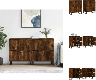 Produktbild von vidaXL Sideboards 2 Stk. Räuchereiche Holzwerkstoff -  Sideboards