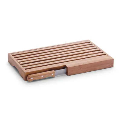 Produktbild von Zeller Brotschneidebrett m. Messer, Bamboo 39,5x23,5x4