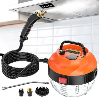Produktbild von Tragbarer Dampfreiniger - 2500W - 1000 ml Wassertank - 6 Geschwindigkeitsstufen - Für Böden und Möbel