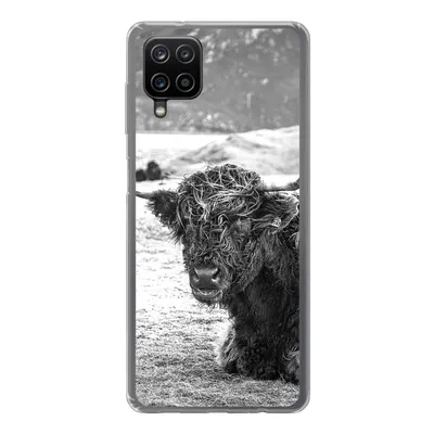 Produktbild von MuchoWow® Handyhülle Schutzhülle Hülle für Samsung Galaxy A12 Schottischer Highlander - Berg - Tiere Silikon Softcase Handy Hülle - Bild