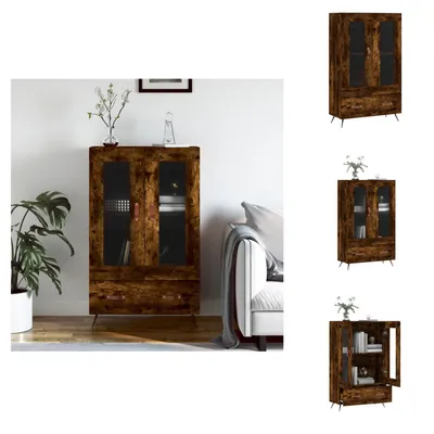Zdjęcie produktu dla vidaXL Kredens wysoki dąb wędzony 69,5x31x115 cm materiał drewnopochodny - Kredensy