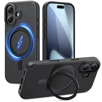 Obrázok produktu pre Etui Tech-Protect Magring Magsafe Na Iphone 17 - Čierna podložka