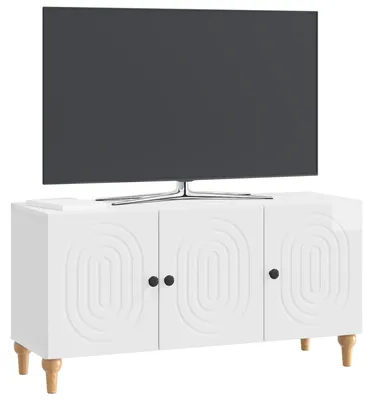 Produktbild von vidaXL TV-Schränk Hochglanz Weiß 99 x 34,5 x 50 cm Holzwerkstoff