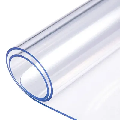 PVC Tischdecke transparent 100x200 cm, 2 mm, wasserdicht, ölbeständig