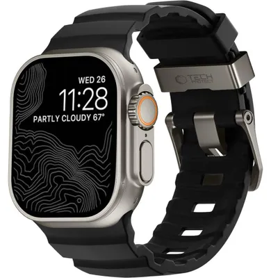 Obrázek produktu pro Náhradní řemínek pro Apple Watch 44/45/46/49 mm, značka Tech-Protect, barva černá