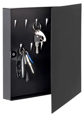 Produktbild von Schlüsselkasten - Schwarz - Metall - mit 9 Haken
