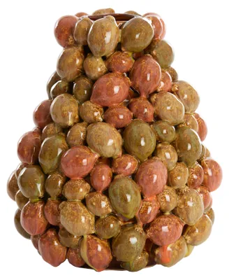 Image de Vase en céramique Light & Living Citrus brun-orange+vert – Ø23x27 cm