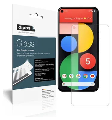 Produktbild von 2x Schutzfolie für Google Pixel 5 matt - Anti-Shock 9H Folie dipos Glass Kunststoffglas