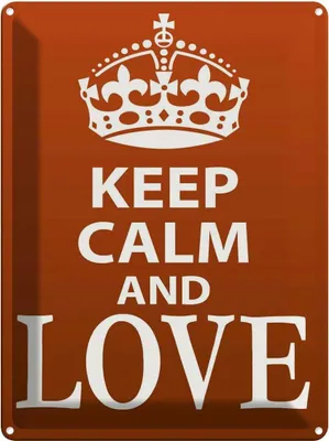 Produktbild von vianmo Blechschild 40x30 cm Keep Calm and Love Yoga