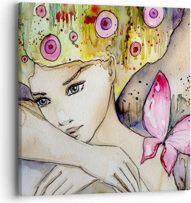 Produktbild von Bild auf Leinwand - Leinwandbild - Frau modern - 40x40cm - Wand Bild - Wanddeko - Wandbilder - Leinwanddruck - Bilder - Kunstdruck - Wanddekoration - Leinwand bilder - Wandkunst - AC40x40-3554