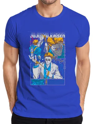 Obrázek produktu pro Jujutsu Kaisen Kento Nanami Suit Glasses Anime Manga Gift Pánské tričko, modrá, XXL