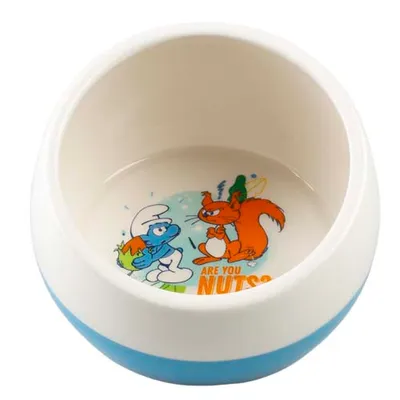 Produktbild von DUVO+ ŠMOULOVÉ Keramikschale, Smurfs und Chitter, blau-weiß, 320 ml, 11,3 x 11,3 x 7,6 cm, 65390549