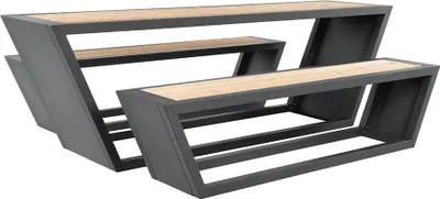 Produktbild von HOME DELUXE Sitzgarnitur aus Stahl KOBON Anthrazit - Germany - 2 x Bank + 1 x Tisch | bequeme Sitzgarnitur, moderne Sitzgarnitur, elegante Sitzgarnitur, Sitzgarnitur für Wohnzimmer, Sitzgarnitur mit Stauraum, hochwertige Sitzgarnitur, L-förmige Sitzgarnitur, Sofagarnitur, gemütliche Sitzgarnitur, Sitzgarnitur aus Leder, Sitzgarnitur im Landhausstil, stilvolle Sitzgarnitur, modulare Sitzgarnitur, Designer-Sitzgarnitur, komfortable Sitzgarnitur, langlebige Sitzgarnitur, flexible Sitzgarnitur, Sitzgarnitur fü