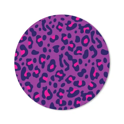 Produktbild von MuchoWow® Mauspad Mousepad Pantherdruck - Lila - Rosa 20x20 cm - Mousepads - Maus Mat - Pad - Mausunterlage - Schreibtischmatte