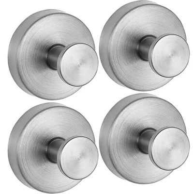 Produktbild von Saugnapfhaken für Bad, Dusche, Küche und Glastüren. Haftet fest auf glatten Oberflächen. Geeignet für Handtücher, Luffaschwämme, Mäntel und Bademäntel bis 5 kg (silber).