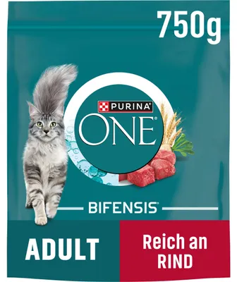 Productafbeelding van PURINA ONE BIFENSIS Adult, droogvoer voor katten, rijk aan rundvlees, 6 x 750g
