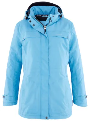 Produktbild von Coastguard Damen Funktionsjacke - Outdoor-Jacke mit abnehmbarer Kapuze wasserdicht atmungsaktiv in Aqua-Blau Größe 36