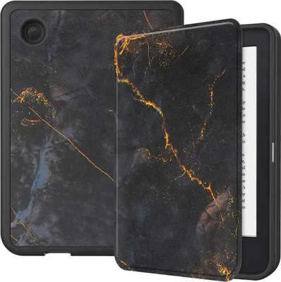 Productafbeelding van imoshion Design Slim Soft Case Sleepcover voor de Kobo Clara 2E / Tolino Shine 4 - Black Marble