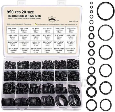 Image de Kit de joints toriques pour la réparation des systèmes de climatisation des véhicules et des compresseurs, 20 pièces, diamètre intérieur 3-22 mm