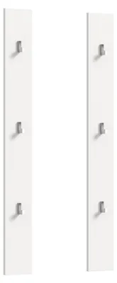 Produktbild von ProjektX Wandgarderobe Set mit 2 6 Haken weiß Hochglanz.