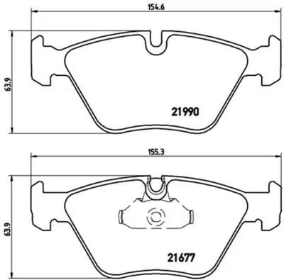 Produktbild von Brembo Bremsbelagsatz, Scheibenbremse Vorderachse P 06 065