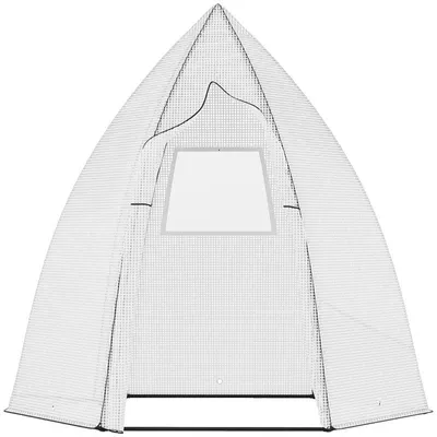 Image de Mini-serre - Serre de jardin avec couverture en polyéthylène | Couleur : Blanc | Dimensions : 140 x 160 x 180 cm