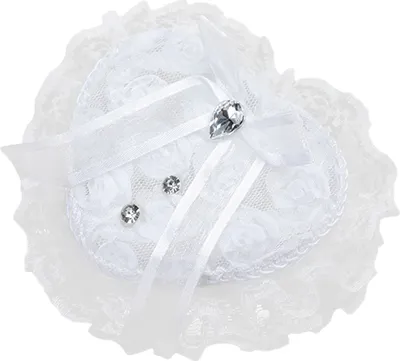 Produktbild von Ringbox Western Stil romantische herzförmige Hand hält Hochzeit Requisite Spitzenringkissenschachtel für den Valentinstag-H