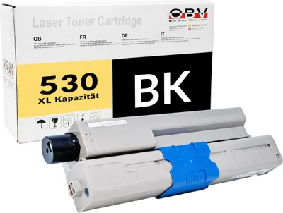 Produktbild von Kompatibel 44469804 OBV Toner für OKI C510 C530 MC561 5000 Seiten, schwarz