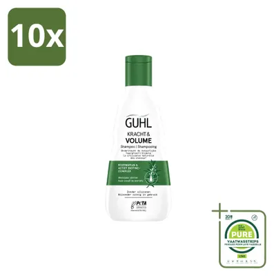 Image de 10 flacons de shampooing Guhl Kracht & Volume - 250 ml - Lot de 10