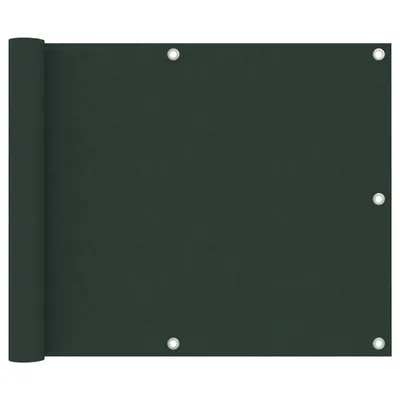 Image de vidaXL Pare-vue pour balcon vert foncé 75x600 cm Tissu Oxford