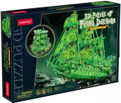 Produktbild von Puzzle 3D Latający Holender świecący w ciemności T4041H Cubic Fun