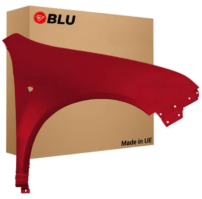 Obrázek produktu pro BLU Blatník náhrada pro Škoda Fabia I 1 (6Y) 9892 Pravý Červené CervenaFlamenco | 1999-2007 | Přední | Lakovaný | Připravený k montáži | Pozink