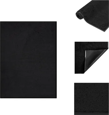 Produktbild von vidaXL Fußmatte 60x80 cm Schwarz -  Fußmatten