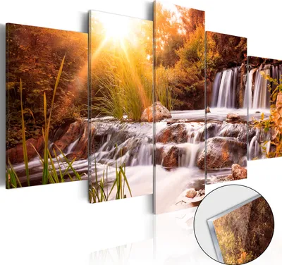 Produktbild von 3mm Acrylglasplatte Acrylglasbild - Autumn's Valley 100x50 cm Landschaften c-C-0026-k-o